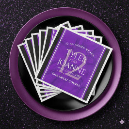 Elegant 12e Jubileum-feestdag zijderoute Servet