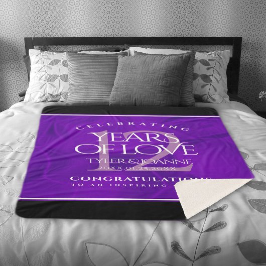 Elegant 12e Jubileum-feestdag zijderoute Sherpa Deken