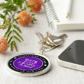 Elegant 12e Jubileum-feestdag zijderoute Sleutelhanger (Zijkant)