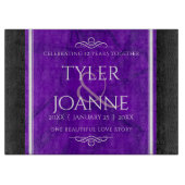 Elegant 12e Jubileum-feestdag zijderoute Snijplank (Voorkant)