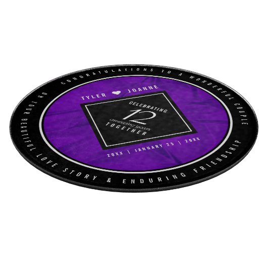 Elegant 12e Jubileum-feestdag zijderoute Snijplank (Hoek)