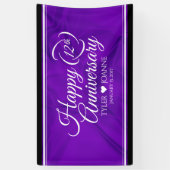 Elegant 12e Jubileum-feestdag zijderoute Spandoek (Verticaal)