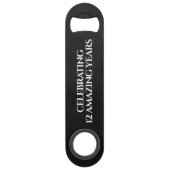 Elegant 12e Jubileum-feestdag zijderoute Speed Flessenopener (Achterkant)