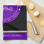 Elegant 12e Jubileum-feestdag zijderoute Theedoek (Quarter Fold)