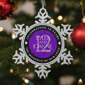 Elegant 12e Jubileum-feestdag zijderoute Tin Sneeuwvlok Ornament