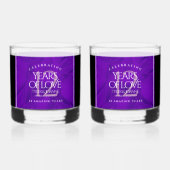 Elegant 12e Jubileum-feestdag zijderoute Whisky Glas (Voorkant)