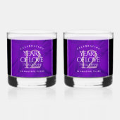 Elegant 12e Jubileum-feestdag zijderoute Whisky Glas (Achterkant)