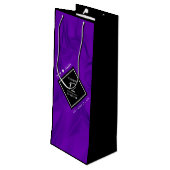 Elegant 12e Jubileum-feestdag zijderoute Wijn Cadeautas (Achterkant Gekanteld)