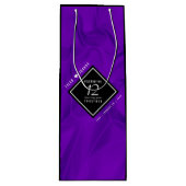 Elegant 12e Jubileum-feestdag zijderoute Wijn Cadeautas (Voorkant)