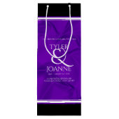 Elegant 12e Jubileum-feestdag zijderoute Wijn Cadeautas (Achterkant)