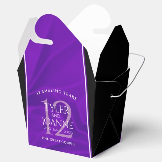 Elegant 12e Jubileum over de zijderoute Bedankdoosjes (Geopend)