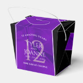 Elegant 12e Jubileum over de zijderoute Bedankdoosjes (Achterkant)