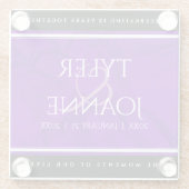 Elegant 12e Jubileum over de zijderoute Glazen Onderzetter (Achterkant)