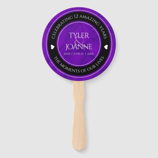 Elegant 12e Jubileum over de zijderoute Handwaaier (Voorkant)