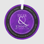 Elegant 12e Jubileum over de zijderoute Ornament (achterkant)