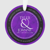 Elegant 12e Jubileum over de zijderoute Ornament (voorkant)