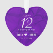 Elegant 12e Jubileum over de zijderoute Ornament (voorkant)