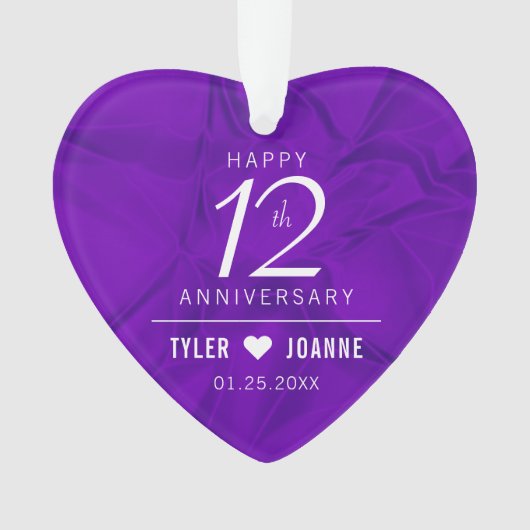 Elegant 12e Jubileum over de zijderoute Ornament (voorkant)