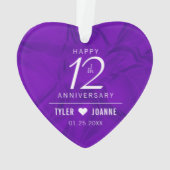 Elegant 12e Jubileum over de zijderoute Ornament (achterkant)