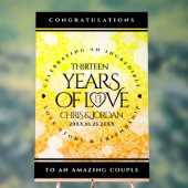 Elegant 13th Citrine Wedding Jubileum Acryl Bord (Neutraal)