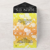 Elegant 13th Citrine Wedding Jubileum All In One Uitnodiging (Buitenkant)