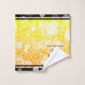 Elegant 13th Citrine Wedding Jubileum Bad Handdoek (Wasdoekje)