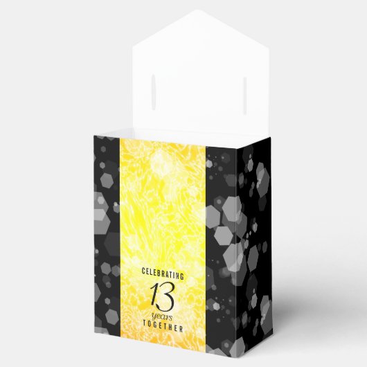 Elegant 13th Citrine Wedding Jubileum Bedankdoosjes (Geopend)