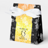 Elegant 13th Citrine Wedding Jubileum Bedankdoosjes (Voorkant Zijde)