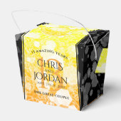 Elegant 13th Citrine Wedding Jubileum Bedankdoosjes (Achterkant)