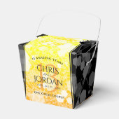 Elegant 13th Citrine Wedding Jubileum Bedankdoosjes (Voorkant Zijde)