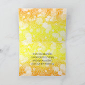 Elegant 13th Citrine Wedding Jubileum Bedankkaart (Binnen)