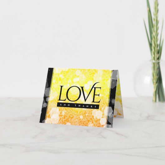 Elegant 13th Citrine Wedding Jubileum Bedankkaart (Voorkant)