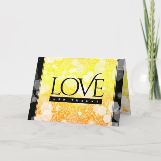 Elegant 13th Citrine Wedding Jubileum Bedankkaart (Voorkant)