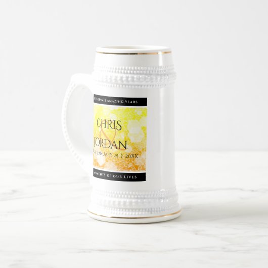 Elegant 13th Citrine Wedding Jubileum Bierpul (Voorkant links)