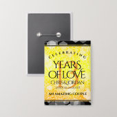 Elegant 13th Citrine Wedding Jubileum Button (Voorkant / Achterkant)