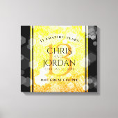 Elegant 13th Citrine Wedding Jubileum Canvas Afdruk (Voorkant)