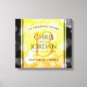 Elegant 13th Citrine Wedding Jubileum Canvas Afdruk (Voorkant)