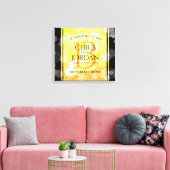 Elegant 13th Citrine Wedding Jubileum Canvas Afdruk (Insitu (Woonkamer))