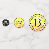 Elegant 13th Citrine Wedding Jubileum Confetti (Voorkanten)