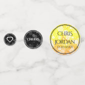 Elegant 13th Citrine Wedding Jubileum Confetti (Achterkanten)