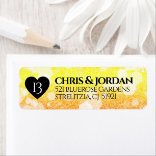 Elegant 13th Citrine Wedding Jubileum Etiket