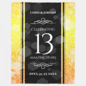 Elegant 13th Citrine Wedding Jubileum Fleece Deken (Voorkant)