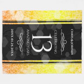 Elegant 13th Citrine Wedding Jubileum Fleece Deken (Voorkant (Horizontaal))