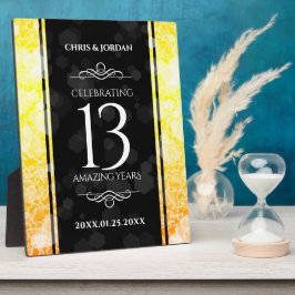 Elegant 13th Citrine Wedding Jubileum Fotoplaat
