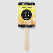 Elegant 13th Citrine Wedding Jubileum Handwaaier (Achterkant)