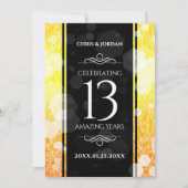 Elegant 13th Citrine Wedding Jubileum Kaart (Voorkant)