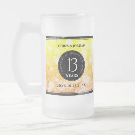 Elegant 13th Citrine Wedding Jubileum Matglas Bierpul