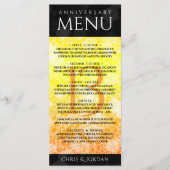 Elegant 13th Citrine Wedding Jubileum Menu (Voorkant)
