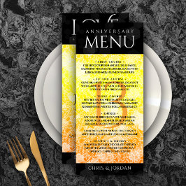 Elegant 13th Citrine Wedding Jubileum Menu