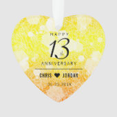 Elegant 13th Citrine Wedding Jubileum Ornament (voorkant)